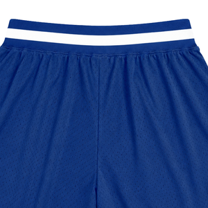 <b>Men</b> Royal Blue <b>White</b> Sublimated Mesh Basketball <b>Shorts</b> Solid Sporty Windproof Waterproof Training Match Performance - Product Image 4