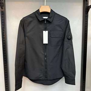 Veste décontractée pour homme grande taille CP Brand, légère, style chemise ample, design vintage classique, imprimé motif lentille, en tissu non tissé fin - Product Image 5