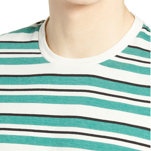Camiseta de punto de manga corta con cuello redondo para hombre, holgada, informal, 100% algodón, verde, blanca, negra, con logo frontal, agradable al tacto. - Product Image 5