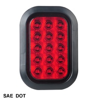 Feu arrière LED rectangulaire 12V 24V, feu arrière de direction S, SAE DOT FMVSS108 pour camion et remorque