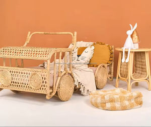 Handmade Natural Rattan Educational <b>Car</b> <b>Toy</b> 2 to 4 Years Eco-Friendly DIY Sustainable Gift From Vietnam - Product Image 4