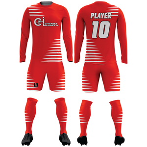 Tenue de football professionnelle prête pour les matchs, technologie de refroidissement avancée, respirante, 100% polyester, nom d'équipe personnalisé, design unisexe - Product Image 3