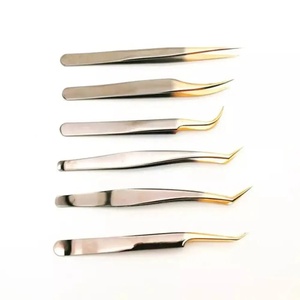 แหนบต่อขนตาปลายเรียบสแตนเลสอย่างดี ขนาด 10 มม. สำหรับต่อขนตาปลอม - Product Image 1