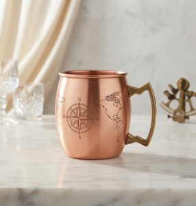 Tasse à boire en cuivre Moscow Mule avec poignée métallique, design haut de gamme, idéale pour la bière, plaquée cuivre, best-seller - Product Image 1