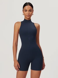 Mono Deportivo sin Mangas con Cierre Frontal para Mujer, Traje de Yoga Ligero |   Tela Suave de Alta Elasticidad EL-Poliéster - Product Image 2