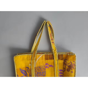 Sac fourre-tout bohème en coton à rayures et motifs floraux, poignée souple, ouverture supérieure, unisexe, antivol, capacité 20-35L, pour le camping, usage quotidien, cadeau - Product Image 4