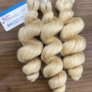 Lots de mèches de cheveux humains vierges bouclés et rebondissants blonds 613 – Double Drawn - Product Image 1