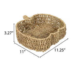 Plateau à fruits en jonc de mer écologique, style rustique, en forme de citrouille, pour la décoration d'automne à la maison, prix de gros, Vietnam - Product Image 2
