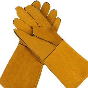Guantes de Soldadura Resistentes al Fuego de Cuero Vacuno Reforzado, Guantes de Seguridad Industrial para Protección de Manos, Guantes para Barbacoa - Product Image 4