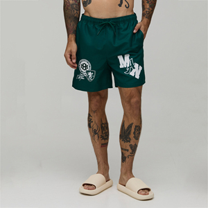 Shorts décontractés personnalisés pour hommes en polyester et coton, imprimés DTF, avec cordon de serrage, logo OEM, vêtements streetwear décontractés d'hiver - Product Image 1