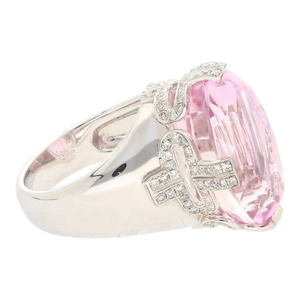 Anillo de Cóctel con Diamante Ovalado Rosa, Aleación Chapada en Plata 925, Certificado IGI, Joyería Clásica de Compromiso, Piedra de Nacimiento de Mayo - Product Image 2