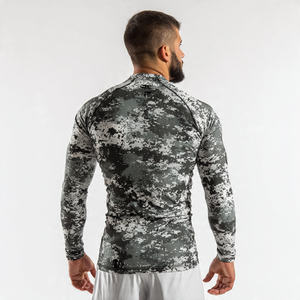 Camiseta Deportiva de Compresión con Estampado, Ropa de Yoga, Camiseta Deportiva de Manga Larga, Camiseta Ajustada con Cuello Redondo y Sublimación para Hombre - Product Image 6