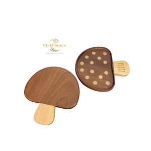 Plateau repas pour enfants en bois de noyer noir naturel poli, design créatif et mignon, qualité supérieure, vente en gros Vietchoice - Product Image 1