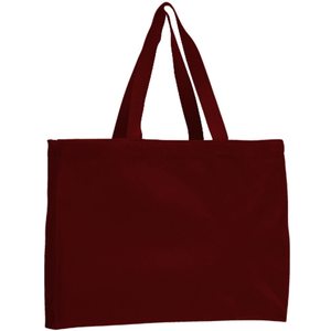 Sac fourre-tout à soufflets en toile bleu roi, motif lettres, taille moyenne, robuste, personnalisable, grande capacité, pour le shopping en gros - Product Image 3