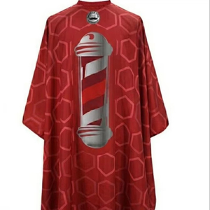 Bata de Barbero Impermeable de Poliéster Estilo Barberpole con Detección de Agujas y Fusión sin Costuras Unisex - Product Image 1
