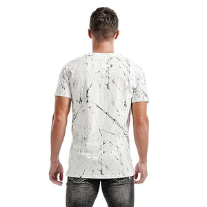 Pastel Watercolor Cloudy Crew Neck Tie Dye T <b>Shirt</b> For Men Wholesale Factory Europe Fit - Product Image 6