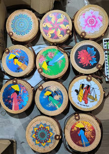 Durable Natural Woven Rattan Coasters for Dining <b>Table</b> Protection and Stylish Beverage Presentation - Product Image 6