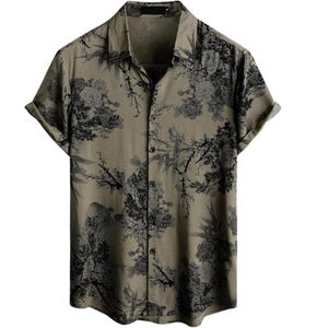 เสื้อเชิ้ตสำหรับผู้ชายเสื้อพิมพ์ลายดอกไม้หลากสีสำหรับผู้ชาย | เสื้อแขนสามส่วนสำหรับผู้ชายเสื้อสำหรับผู้ชายใส่ฤดูร้อน - Product Image 1
