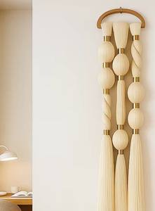 Decoración de Pared de Macramé con Bolas Esféricas Tejidas con Hilo Textil Estilo Boho, Diseño Artístico de Burbujas para Decoración del Hogar, Decoración de Pared de Lujo para Sala de Estar - Product Image 2