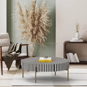 Table basse en incrustation d'os Une pièce de déclaration pour une élégance intemporelle - Product Image 4