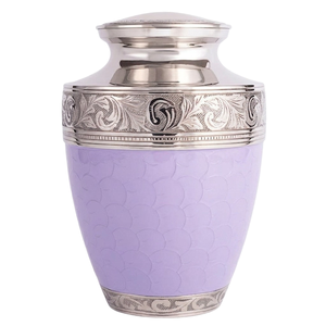 Urna funeraria de aluminio hecha a mano para cenizas de adultos, grabada a mano con acabado en esmalte naranja, urnas conmemorativas para cremación. - Product Image 3