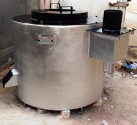 Four industriel durable de haute qualité certifié ISO9001 Indotherm, four à bain de sel de 300 kg, alimenté au gaz, température maximale de 1200°C