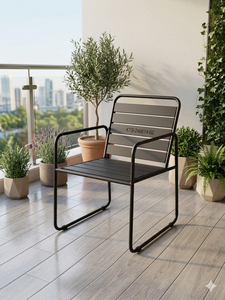 Hot Sale Promotion Modern Steel Outdoor Patio Chair Weather Resistant Metal Frame <b>Seating</b> for Garden Balcony Backyard Porch Pool - Product Image 4