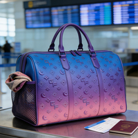 Personaliza tu Bolsa de Viaje con Logotipo, Material PU de Alta Calidad, Gran Capacidad, Ligera, Ajustable, Múltiples Bolsillos