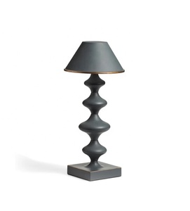 Sculpted Wave Metal Table Lamp with Premium Fabric Shade Elegant <b>Bedside</b> <b>Lighting</b> Durable Iron Construction Home Decor - Product Image 2