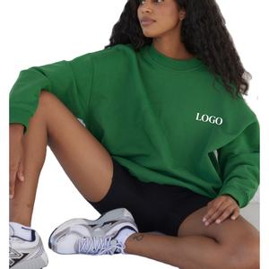 Sweats ras du cou en coton pour femmes séchage rapide respirant doux pull coupe régulière manches longues hiver imprimé Design OEM - Product Image 4