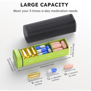 Large 7-Day Weekly <b>Pill</b> Organizer Detachable 3X Daily <b>Pill</b> Box Travel Case for 3 Times Daily <b>Pill</b> Storage <b>Holder</b> for Week Me - Product Image 2