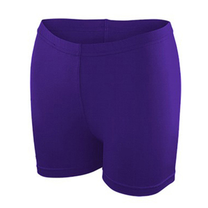 Ensemble de maillot de volley-ball pour femmes, couleur unie, violet, col en V, manches courtes, ajusté, respirant, taille élastique - Product Image 4