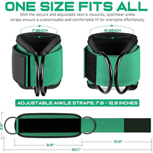 Correa de Tobillo para Ejercicio Físico con Logotipo Personalizado, Accesorio de Gimnasio para Entrenamiento en Casa Todo en Uno, Soporte Acolchado para Entrenamiento con Pesas - Product Image 4