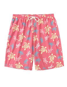 Short de bain pour hommes, imprimé dégradé, taille élastique avec cordon de serrage, pour la plage, l'été, les vacances, coloré, léger, haut de gamme - Product Image 1