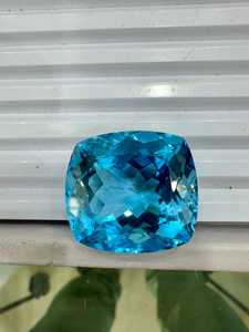 Topacio Azul Natural con Corte Cojín, Gema Suelta para Joyería Personalizada, Topacio Azul Genuino, Suministro de Gemas al por Mayor - Product Image 5