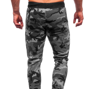 Men's High Quality French Terry Flare Sweatpants Sport Street Wear Elastic Waistband Stretch Fabric Camouflage Pattern Stacked - Product Image 5