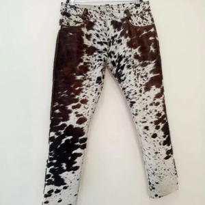 <b>Men's</b> Cow Print Flare Pants Elastic Waist Casual Style Printed <b>Pattern</b> Stretch Fabric Comfort Fit Fashion <b>Trousers</b> - Product Image 2