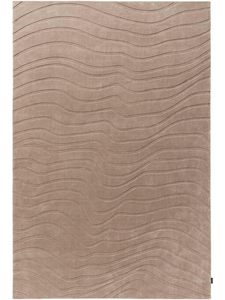 Custom Contemporary grey Wool Area Rug Hand Tufted waves Design Carpet for Modern Living Room & Bedroom Home <b>Decor</b> Christmas - Product Image 3