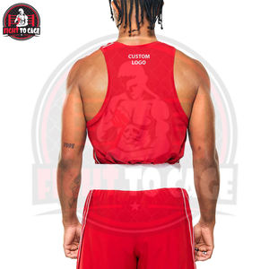 Créez vos propres shorts de boxe et débardeurs de qualité supérieure pour adultes unisexes - Vêtements d'entraînement respirants avec logo personnalisable sur le devant - Product Image 2