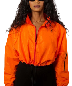 Veste coupe-vent en nylon courte pour femme – Vente en gros, mode décontractée, imperméable, été – Fournisseur personnalisé - Product Image 1