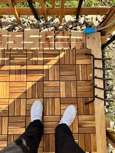 Azulejos de cubierta de Patio de madera de Acacia entrelazados, piso interior, tablones de suelo de Patio de madera, impermeables para exteriores - Product Image 2