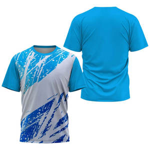 T-shirt de sport en sublimation pour homme, polyester, col rond, coupe ajustée, orange, sans couture - Product Image 3