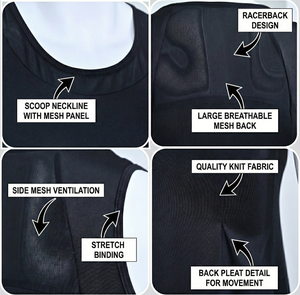 Camiseta Deportiva de Malla Negra Personalizada al por Mayor de BFW para Mujer, Camiseta Deportiva sin Mangas para Gimnasio OEM - Product Image 2