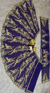 Elegante Lehenga Choli Azul – Traje Nupcial Bordado con Dupatta para Boda y Recepción - Product Image 4