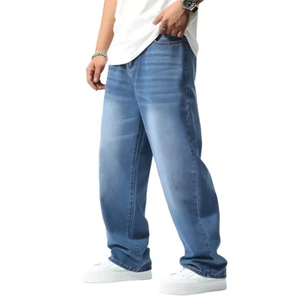 Jeans Casuales de Pierna Ancha para Hombre, Personalizados, de Alta Calidad, Material de Felpa, Corte Regular, Secado Rápido - Product Image 2