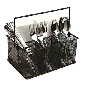 Support de rangement en maille métallique pour couverts, organisateur d'ustensiles de cuisine, support de comptoir pour fourchettes, cuillères, couteaux et baguettes - Product Image 6