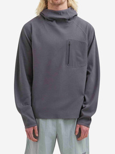 Sudadera con Capucha de Poliéster Tejido para Hombre, Talla Grande, Color Sólido, con Cremallera y Bolsillo en el Pecho, Transpirable, Corte Regular, Textura Waffle, Ropa Deportiva - Product Image 6