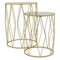 Ensemble de 2 tables basses extensibles en métal, style minimaliste moderne, empilables, gain de place, pour salon, appartement