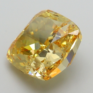 Diamant jaune fantaisie certifié IGI, cultivé en laboratoire, taille coussin, diamant non monté pour la création de bijoux fins - Product Image 2