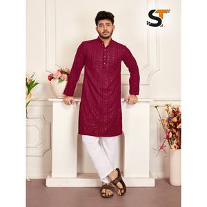 ชุดนอนผ้าเรยอนสีน้ำตาลเข้มสำหรับผู้ชายทำงาน - Product Image 1